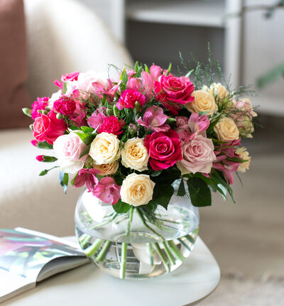 Rosebukett i kalde farger Rosebukett i kalde farger